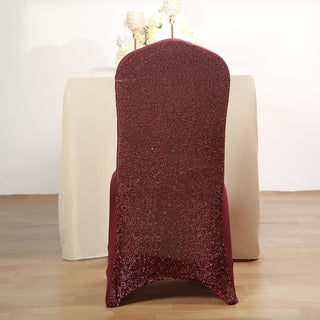 Create a Luxurious Atmosphere with the Burgundy Spandex Stretch Banquet Chair Cover
