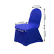 Royal Blue Spandex Stretch Banquet Chair Cover, Fitted with Metallic Shimmer Tinsel Back