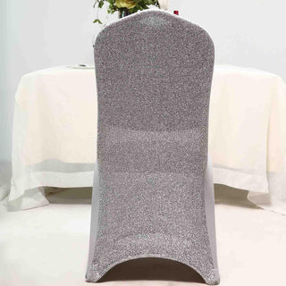 Effortless Elegance: The Silver Spandex Stretch Banquet Chair Cover