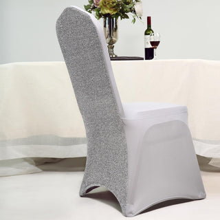 Elevate Your Event with the Stunning Silver Spandex Stretch Banquet Chair Cover