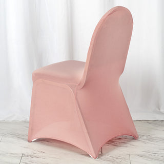 Invest in Quality and Style - The Dusty Rose Spandex Stretch Fitted Banquet Chair Cover