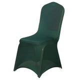 Hunter Emerald Green Spandex Stretch Fitted Banquet Slip On Chair Cover - 160 GSM#whtbkgd