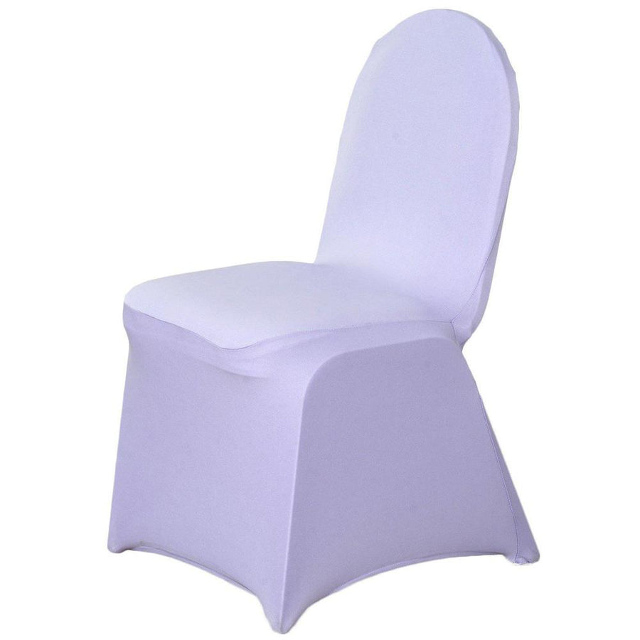 Lavender Lilac Spandex Stretch Fitted Banquet Chair Cover - 160 GSM#whtbkgd