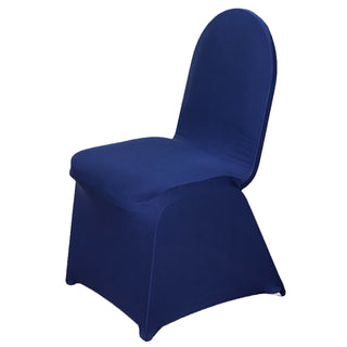 Add Glamour to Your Event with the Navy Blue Spandex Chair Cover