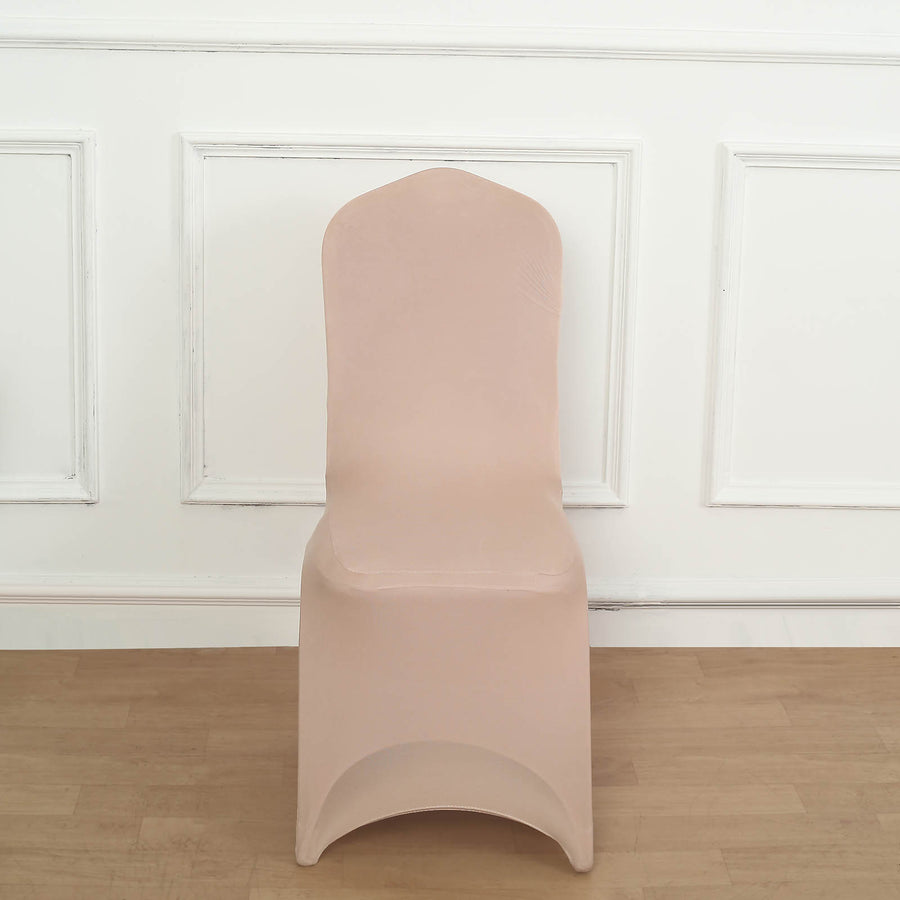 Nude Spandex Stretch Fitted Banquet Chair Cover - 160 GSM