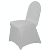 Silver Spandex Stretch Fitted Banquet Chair Cover - 160 GSM#whtbkgd