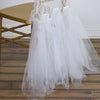 White Lace & Tulle Chair Tutu Cover Skirt, Wedding Event Chair Decor