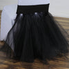 Black Spandex Chair Tutu Cover Skirt, Wedding Event Chair Decor
