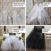 Black Spandex Chair Tutu Cover Skirt, Wedding Event Chair Decor