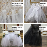 Ivory Spandex Chair Tutu Cover Skirt, Wedding Event Chair Decor