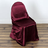 Burgundy Universal Satin Chair Cover