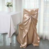 Nude Universal Satin Chair Cover
