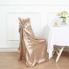 Nude Universal Satin Chair Cover
