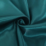 Peacock Teal Satin Self-Tie Universal Chair Cover, Folding, Dining, Banquet#whtbkgd