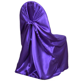 Create Unforgettable Moments with the Purple Universal Satin Chair Cover