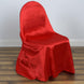 Red Satin Self-Tie Universal Chair Cover, Folding, Dining, Banquet and Standard