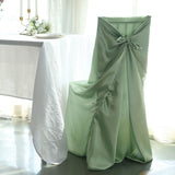 Sage Green Satin Self-Tie Universal Chair Cover, Folding, Dining, Banquet and Standard