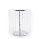 14" Round 16" Tall Metallic Silver Cake Stand, Cupcake Dessert Pedestal With Crystal Chains#whtbkgd