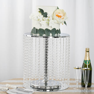 Elegant Metallic Silver Cake Stand for Stunning Dessert Displays