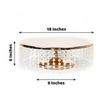 18inch Round Metallic Gold Chandelier Cake Stand Display Plate, Cupcake Dessert Pedestal