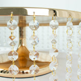 18inch Round Metallic Gold Chandelier Cake Stand Display Plate, Cupcake Dessert Pedestal