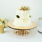 18inch Round Metallic Gold Chandelier Cake Stand Display Plate, Cupcake Dessert Pedestal