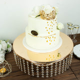 18inch Round Metallic Gold Chandelier Cake Stand Display Plate, Cupcake Dessert Pedestal