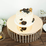 18inch Round Metallic Gold Chandelier Cake Stand Display Plate, Cupcake Dessert Pedestal