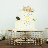 18inch Round Metallic Gold Chandelier Cake Stand Display Plate, Cupcake Dessert Pedestal