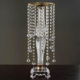 22" Tall Gold Crystal Pendants Flower Stand