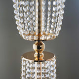 32inch Gold Acrylic Crystal Pendant Chain Hourglass Chandelier Stand