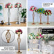 2 Pack | 26inch Blush/Rose Gold Reversible Pillar Candle Holder Set Flower Ball Pedestal Stand
