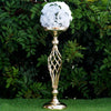 2 Pack | 23inch Gold Reversible Votive Candle Holder Set Flower Ball Pedestal Stand