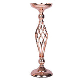 23inch Blush/Rose Gold Reversible Votive Candle Holder Set Flower Ball Pedestal Stand#whtbkgd