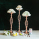 2 Pack | 23inch Blush/Rose Gold Reversible Votive Candle Holder Set Flower Ball Pedestal Stand