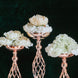 2 Pack 23inch Rose Gold Reversible Votive Candle Holder Set Flower Ball Pedestal Stand