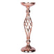 26inch Blush/Rose Gold Reversible Pillar Candle Holder Set Flower Ball Pedestal Stand#whtbkgd
