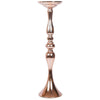 2 Pack | 19inch Tall Blush/Rose Gold Metal Flower Vase, Candle Holder Set - Reversible#whtbkgd