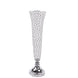 2 Pack | Silver 28inch Tall Crystal Beaded Trumpet Vase Set, Table Centerpiece#whtbkgd