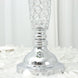 2 Pack | Silver 28inch Tall Crystal Beaded Trumpet Vase Set, Table Centerpiece
