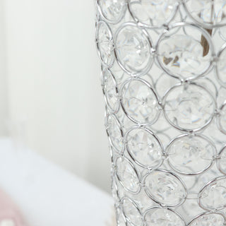 Create a Majestic Atmosphere with Our Crystal Beaded Trumpet Vase Set