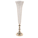 2 Pack | Gold 40Inch Tall Crystal Beaded Trumpet Vase Set, Table Centerpiece#whtbkgd