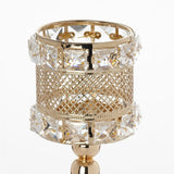 3 Pack | Gold Acrylic Crystal Beaded Goblet Votive Candle Holder Set