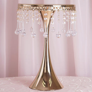 Stunning Gold Metal Cake Stand for Weddings and Events