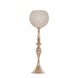 30inch Gold Metal Acrylic Crystal Goblet Candle Holder, Flower Ball Stand#whtbkgd