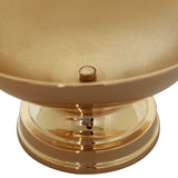 12inch Round Gold Metal Pedestal Flower Pot Floating Candle Bowl, Display Dish