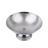 12inch Round Metallic Silver Pedestal Flower Pot Floating Candle Bowl, Display Dish#whtbkgd