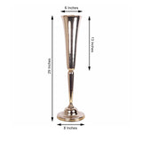 2 Pack | 29inch Shiny Metallic Gold Reversible Hourglass Vase Set, Votive Candle Holders