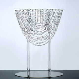 Elegant Clear Acrylic Crystal Chandelier Flower Stand