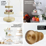 Three-tier display stand, elegant and versatile for desserts and decorations.